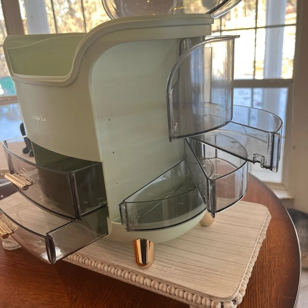 Green Makeup- Storage Box with Drawers